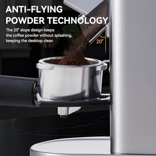 Adjustable Conical Burr Mill with 48 Precise Settings for Espersso/Drip/French Press