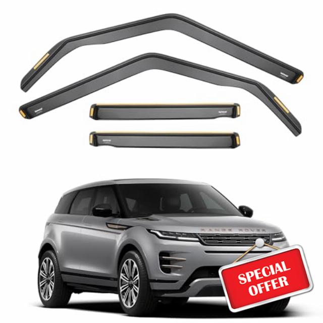 ISPEED Wind Deflectors for RANGE ROVER EVOQUE MK2 2018-2025 5 Door SUV 4pc Set - Keep Your Car Ventilated In Rain - Reduce Wind Turbulence - Tinted In-Channel Type
