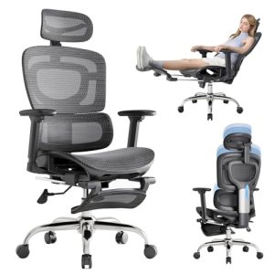 Breathable Mesh Chair with Adaptive Lumbar Support