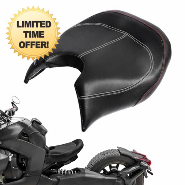 Rider Driver Seat for Can Am Ryker Black Wide And High Driver Comfort Seat Compatible with Can Am Ryker 600 900 Sport Rally Edition 2019-2024 (Black)