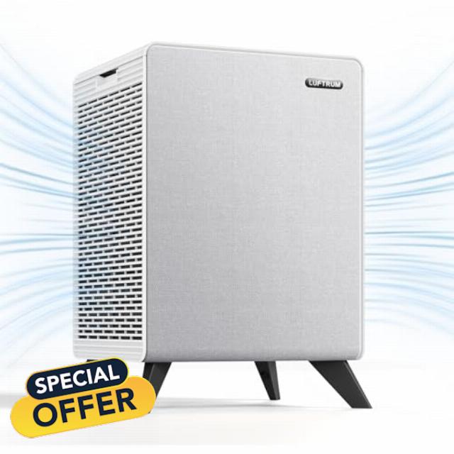 Air Purifiers for Home Large Room Up to 2250 ft² - Dual 3-Stage Filter of Washable Filter and True HEPA Filter with AQI