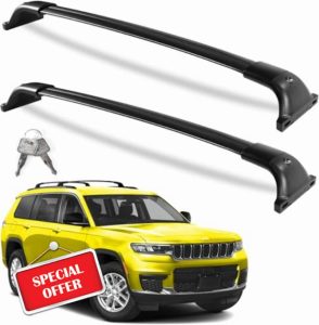260lb Lockable Roof Rack Cross Bars Compatible with Jeep Grand Cherokee L 2021-2025 and 2022 2023 2024 2025 Grand Cherokee WL