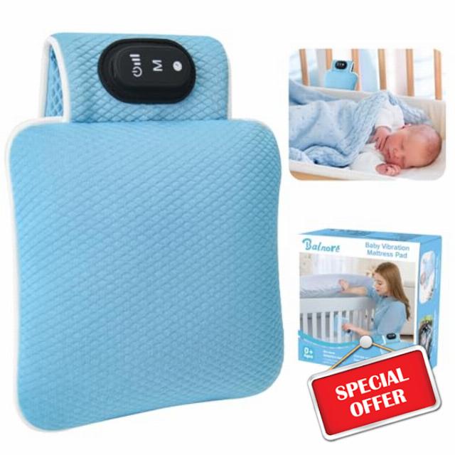 Baby Sleep Soother,balnore Baby Vibrating Soother 3 Vibration Modes & Intensities Help Baby Sleep 90-Minute Timer for Newborns Travel Gif
