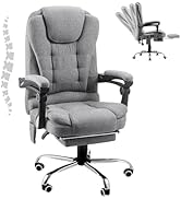 UNIONLINE Office Chair with Footrest 7 Point Massage, Executive Desk Chair for Home Office with H...