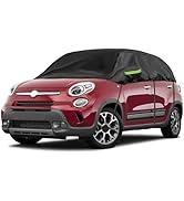 Full Car Cover for Ford Fiesta 2008-2022, Waterproof Breathable Large Car Cover With Side Door Zi...