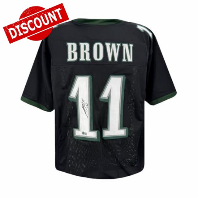 AJ Brown Autographed Philadelphia Custom Black Football Jersey - BAS