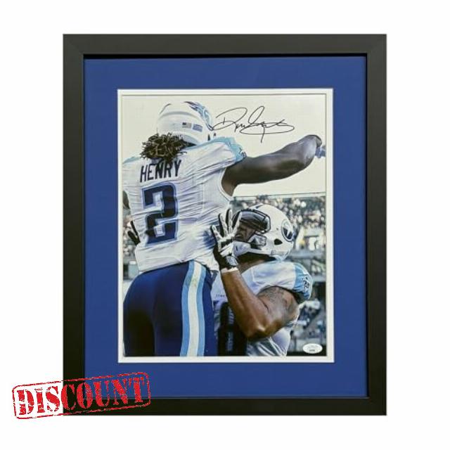 Derrick Henry Autographed Tennessee Titans Football Photo - Hand Signed with James Spence Authentication (JSA)