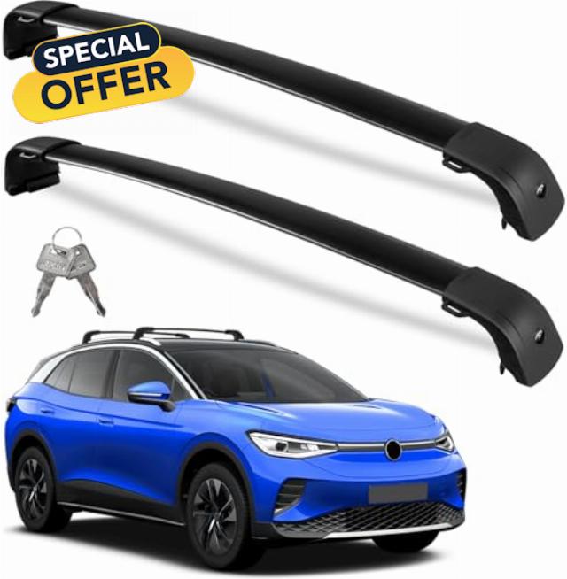 Roof Rack Cross Bars 220lbs Compatible with Volkswagen VW ID.4 2021 2022 2023 2024 2025