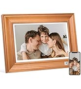 KODAK Digital Photo Frame WiFi Digital Frame 10 inch, HD IPS Touchscreen, Classic Wood Electronic...