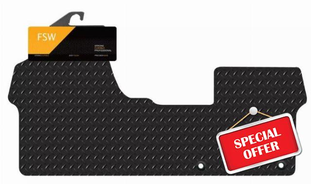 FSW - Compatible with Fiat Scudo 2022-Onwards Tailored Rubber Van Front Floor Mats - 5mm EXTRA Heavy Duty Rubber