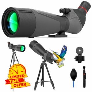 Gosky 20-60x85 Spotting Scope with Full Size Tripod