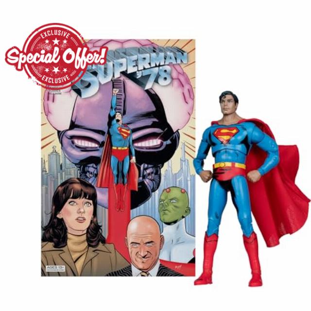 McFarlane DC Direct Page Punchers Superman (Superman '78) 7in Figure with Comic Toys