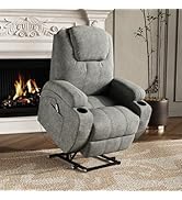 Devoko recliner chair, electric massage chair with standing aid, TV chair with reclining function, and ...
