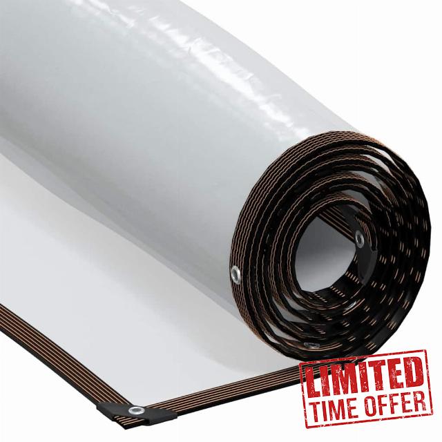 idaXL Clear Tarpaulin with Eyelets 2x8 m/PE Sheet - Durable