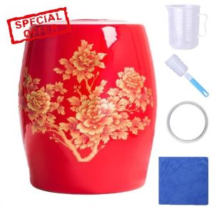 Food Storage Jar & Ceramic Rice Jar With Lid