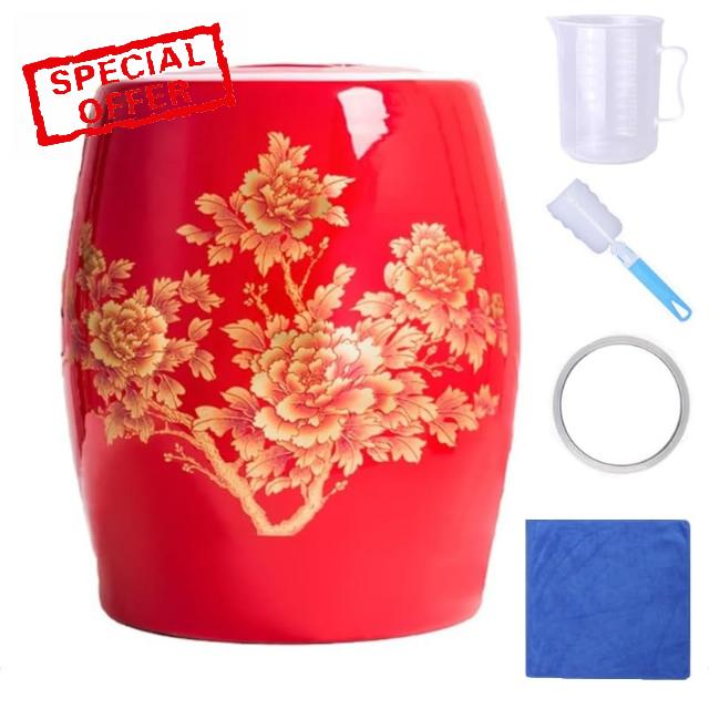 Food Storage Jar & Ceramic Rice Jar With Lid