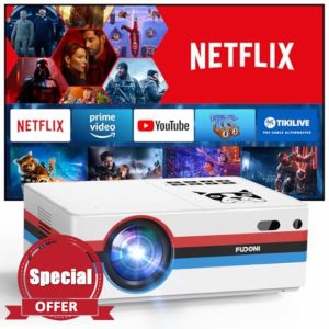 [Netflix Licensed & Dolby Audio] Projector with WiFi 6 and Bluetooth 4K Support