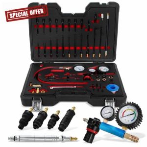 ABN Petrol & Diesel Engine Compression and Leakage Test Kit – Comprehensive Pressure Gauge Tool Set for Diagnosing Engine Issues – Fits Most Cars