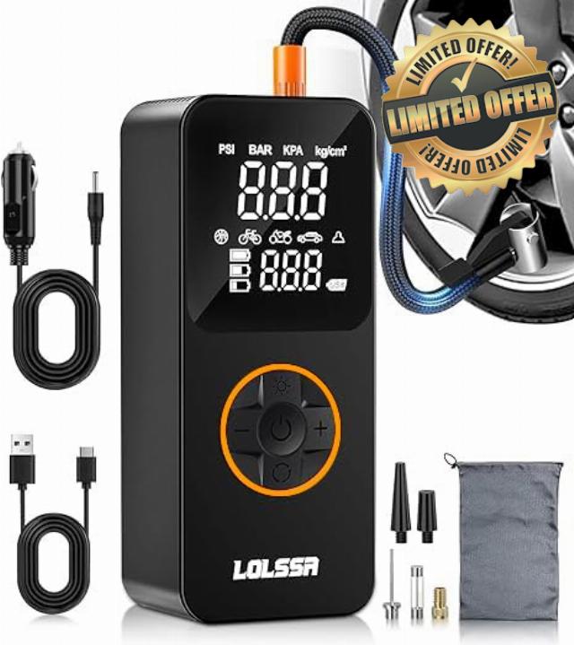 Tire Inflator Portable Air Compressor-Air Pump 150PSI Cordless Electric for Car