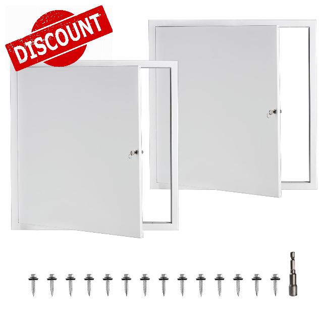 2 Pack Thicken 1mm Metal Access Panel 24 x 24 inch Access Door for Drywall
