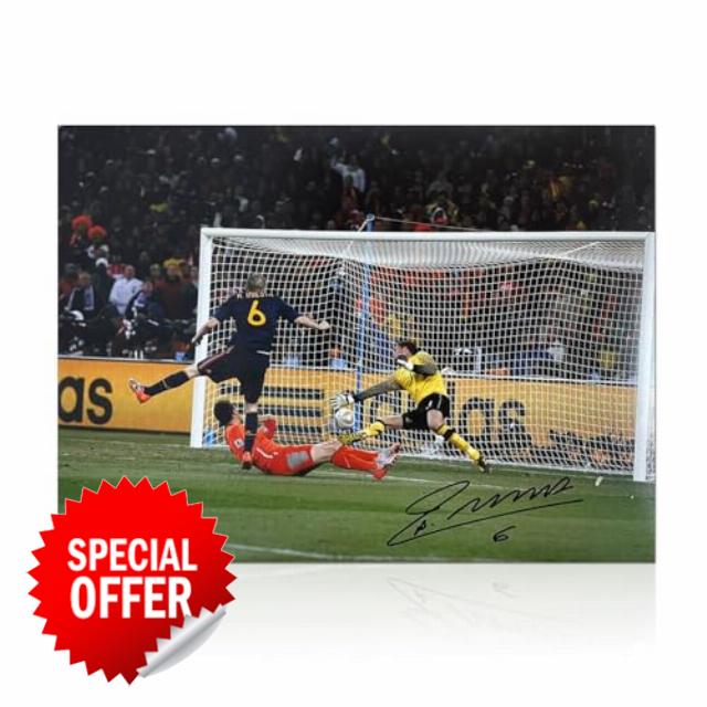 Andres Iniesta Signed Spain Soccer Photo: World Cup Winner