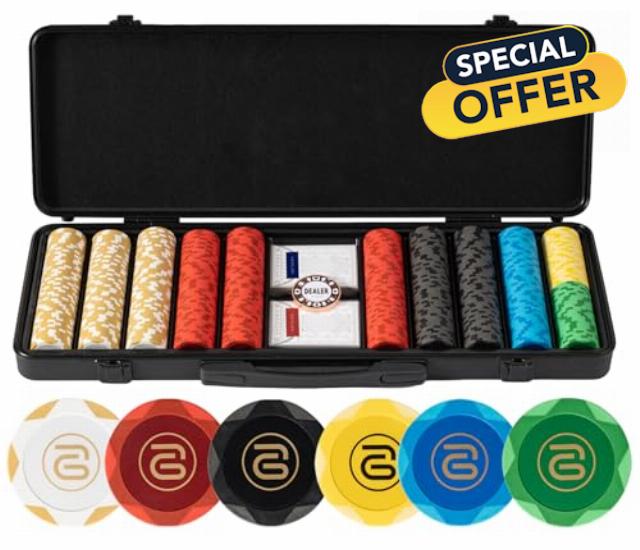 ARTGAME 14g Clay Poker Chips Set for Texas Hold’em