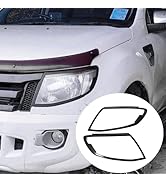 JHCHAN Fog Light Cover Guard for Ford Ranger 2015-2018 T7 Wildtrak Front Bumper Fog Lamp Surround...