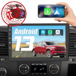 Car Radio Stereo Android 13 for Chevy Silverado 2007-2013 Tahoe Equinox GMC Sierra Yukon with Wireless CarPlay Android Auto