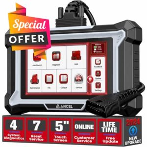 ANCEL DS100 OBD2 Scanner ABS SRS Transmission Check Engine Code Reader with 7 Resets