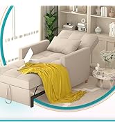 UNIONLINE Single Sofa Chair Yellow, Sleeper Sofa Chair Bed Pull Out Convertible,3-in-1 Adjustable...