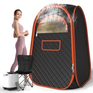 Portable Infrared Sauna for Home with 2.6L Steamer Generator