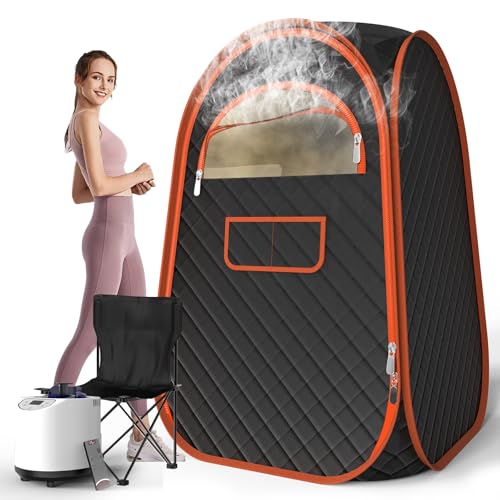 Portable Infrared Sauna for Home with 2.6L Steamer Generator