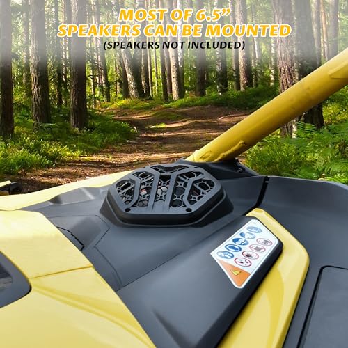 Waterproof Dustproof Front Dashboard Speaker Enclosures Speaker Pod Mounts for Can Am Maverick R MAX X RS 2024+ Models Accessories