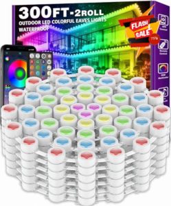 300FT Permanent Outdoor RGB Lights - IP67 Waterproof with Smart App Control Remote