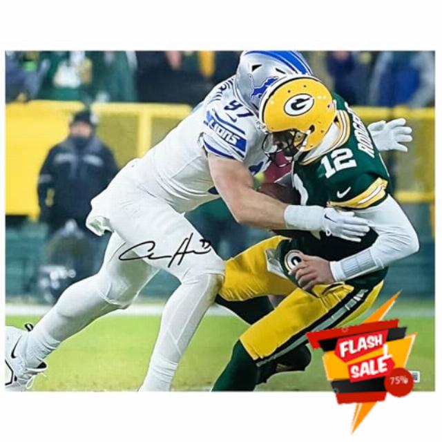 Aidan Hutchinson Autographed Football Photo - Hand Signed & Beckett Grading Services Authenticated