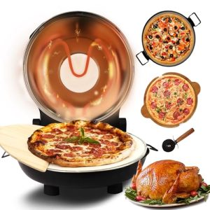 1200W Portable Countertop Pizza Maker with Viewing Window