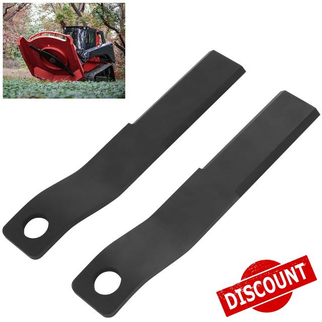 Skid Steer Brush Hog Blades Cutter Cutting Blades 2pcs 10mm Thick Coating Spring Steel Lawn Mower Head Blade