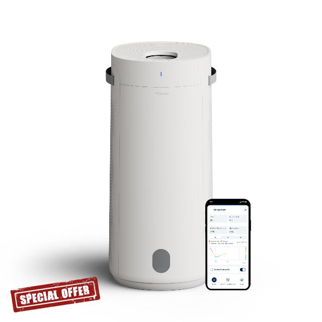 BLUEAIR 2-in-1 Purify + Humidify: Air Purifier and Humidifier with HEPASilent™ and 360° InvisibleMist™ Technology
