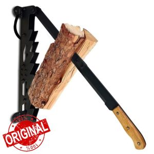 Wall Mounted Kindling Splitter for Wood