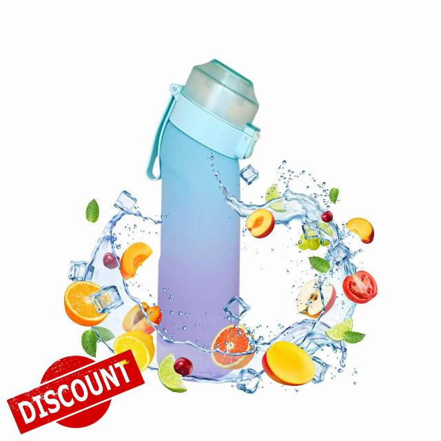 ALSYMA Reusable 650ml Air Water Bottle With 7 Flavour Pods – BPA-Free