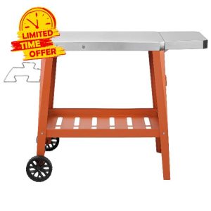 Movable Outdoor Grill Table Cart