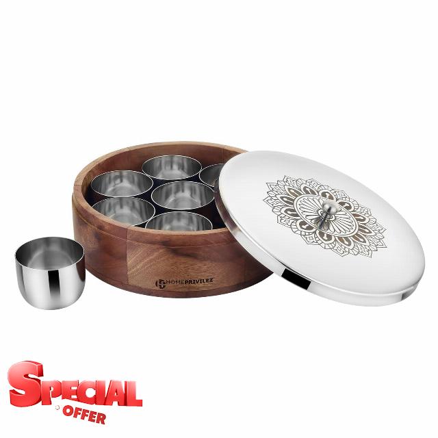 stainless steel Indian spice box