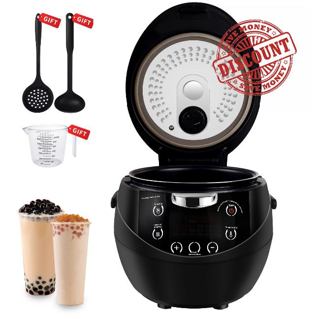 Commercial Boba Cooker 6L - Commercial Boba Maker Automatic Boba Machine for Tapioca Pearls Bubble Tea Milk Tea