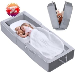 REAWUL Portable Folding Toddler Travel Bed