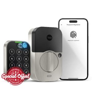 Yale Assure Lock 2 Touch (New) - Fingerprint Key-Free Door Lock in Satin Nickel - Unlock with Your Code or Your Fingerprint - YRD450-F-BLE-619 - No Wi-Fi