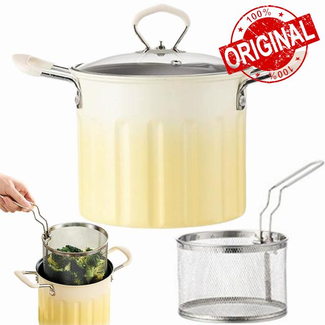 Frying Pot with Basket and Lid