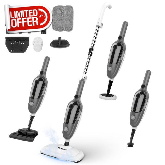 Steam Mop - All-in-one Powerful Handheld Steam Cleaner Detachable Floor Steamer with 11 Accessories