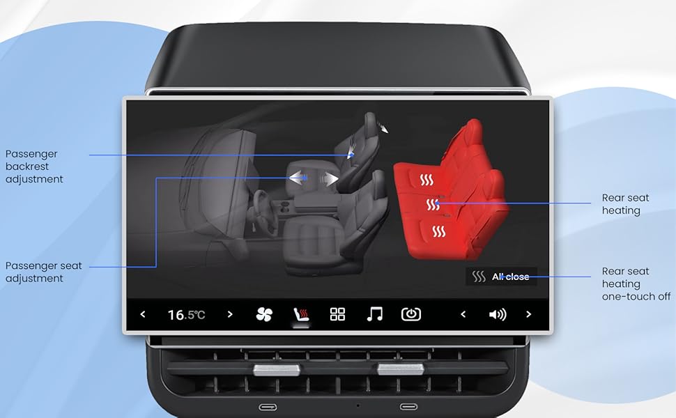 Rear Display Screen for Tesla Model 3 2019-2023&Model Y 2019-2024