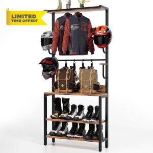 Motorcycle Helmet Holder Floor Mounted Stand