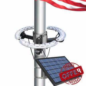 Flag Pole Light Solar Powered